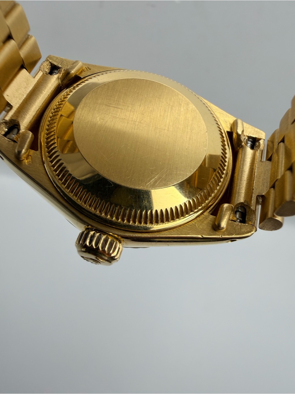 Ladies Rolex Datejust President Solid 18kt Gold Brown Aftermarket Diamond Dial - Picture 5 of 7